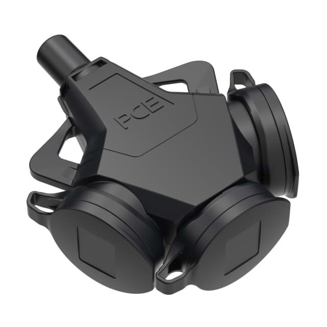 Bild von koppeling penaarde 3-weg rubber-PA6 met afdekkap zwart Taurus2 PCE