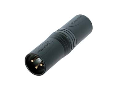 Afbeelding van adapter XLR-3p-male <> XLR-3p-male zwart