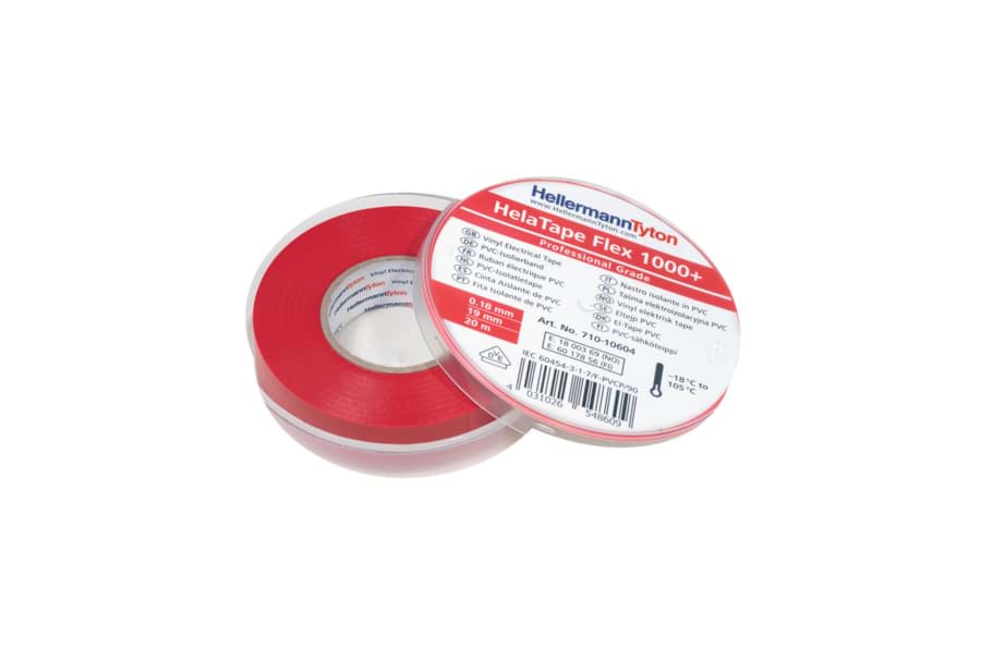 Picture of isolatietape 0,18 dik 19mm 20m rood