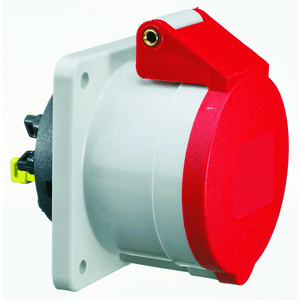 Afbeelding van CEE wcd-inbouwRecht 4p  32A 400V 6h rood 75x75mm IP44 Bals QuickConnec