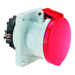 Afbeelding van CEE wcd-inbouwRecht 5p  63A 400V 6h rood 107x100mm IP44 Bals schroef