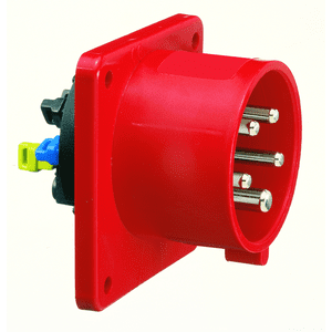 Afbeelding van CEE toestel-inbouw 5p  32A 400V 6h rood 75x75mm IP44 Bals QuickConnect