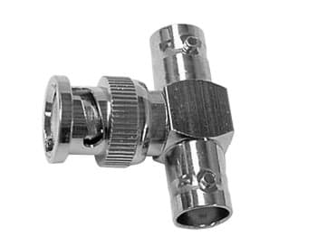Afbeelding van BNC adapter T stuk 2x bus/1x pen 75 Ohm Lumberg