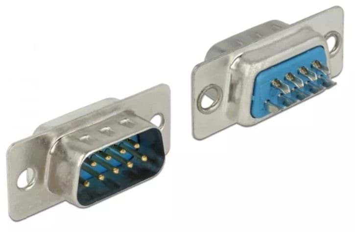 Afbeelding van D-sub connector 9p male solder Lumberg