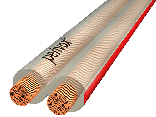 Bild von Laudsprecherkabel FLACH 2x6,0mm2(0,20) transparant/transparant-rot