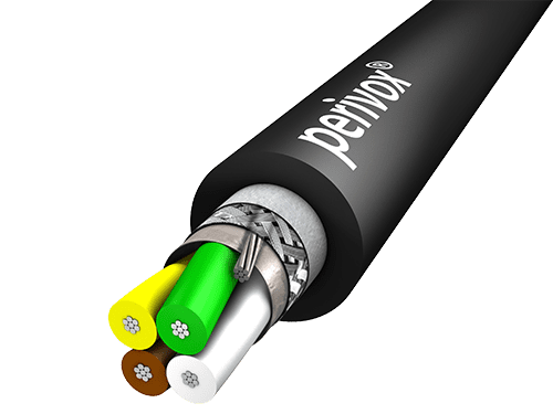 Afbeelding van DMX kabel 2x2x0,34mm2 Foil+Braid 75 OHM PVC-SOFT zwart Perivox