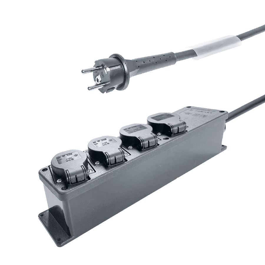Verlengsnoer H07RN-F met 4-voudige contactdoos